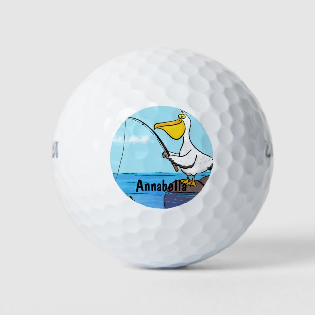 Balles De Golf Drôle pélican de pêche (Devant)