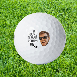 Balles De Golf Drôle S'Il Est Trouvé Retour Aux Hommes Face Photo