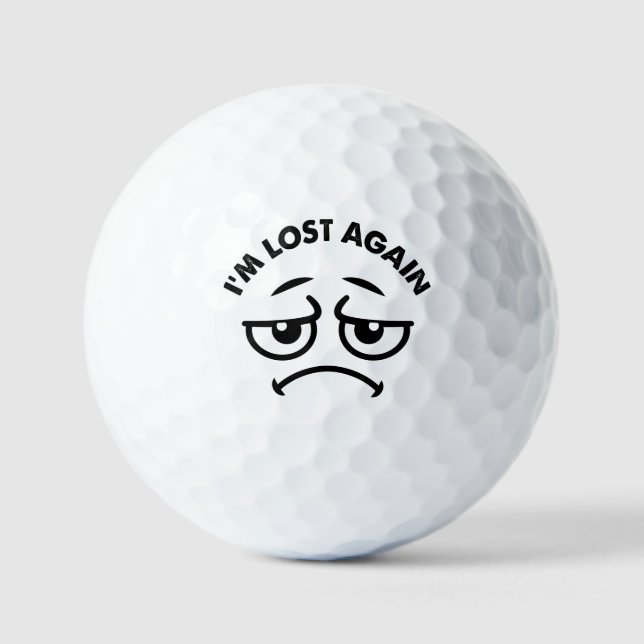 Balles De Golf drôle triste perdu (Recto)