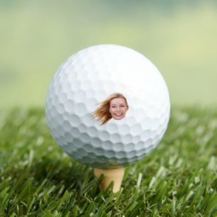 Balles De Golf Drôle Visage Coupé Femmes Golfer Photo personnalis