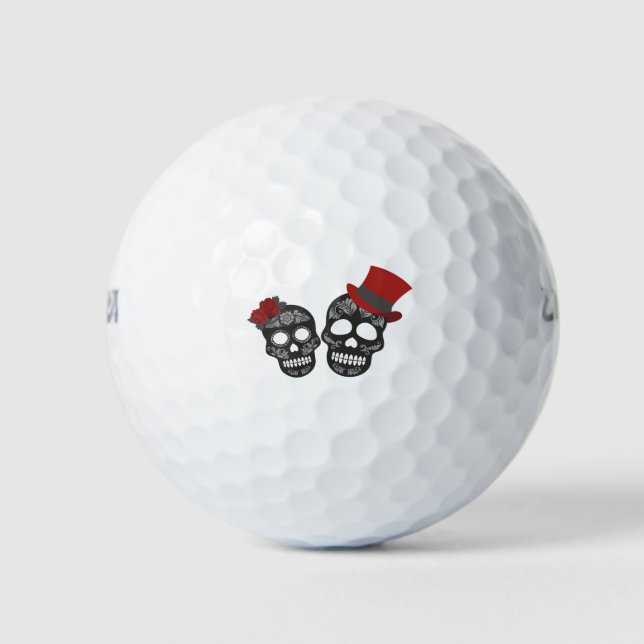 Balles De Golf Duo crâne noir Thunder_Cove (Devant)