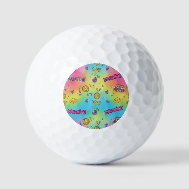 Balles De Golf Dynamite Pop Art Rainbow Pattern (Recto)