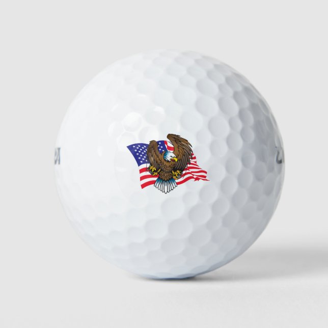 Balles De Golf Eagle-and-Flag (Devant)
