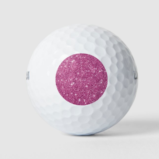 Balles De Golf Éclats de Parties scintillant rose chaud (Devant)