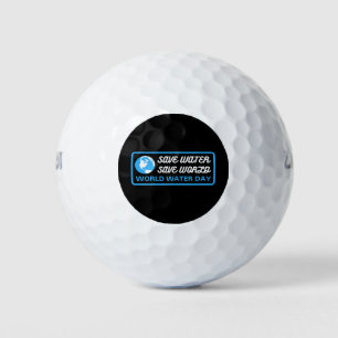 Balles De Golf Économiser l'eau Sauver la Terre Journée mondiale
