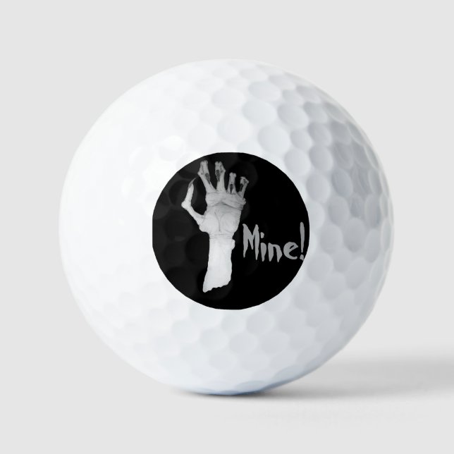 Balles De Golf Effrayant horrible main de monstres rongés (Recto)