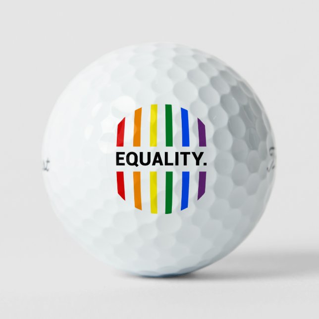 Balles De Golf Egalité Pride Arc-en-ciel (Recto)