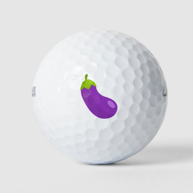 Balles De Golf Eggplant Emoji imprimé (Devant)