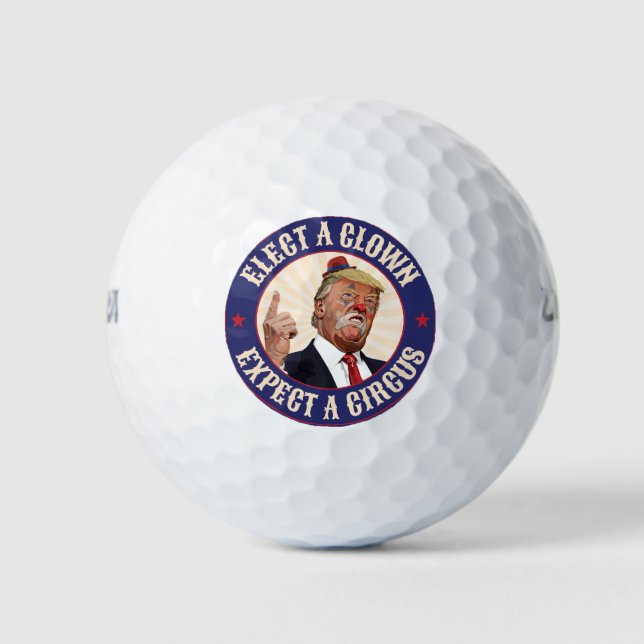 Balles De Golf Électez Un Clown, Attendez Un Cirque - Donald Trum (Devant)