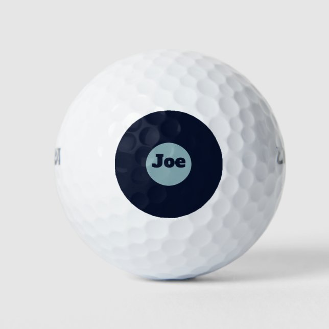 Balles De Golf Elégant bleu marine personnalisé (Devant)