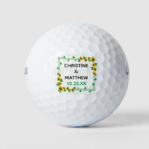 Balles De Golf Elégant mariage de tournesol Favoriser