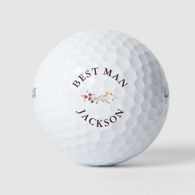 Balles De Golf Elégant Meilleur Homme Groomsman Mariage Faveur (Devant)