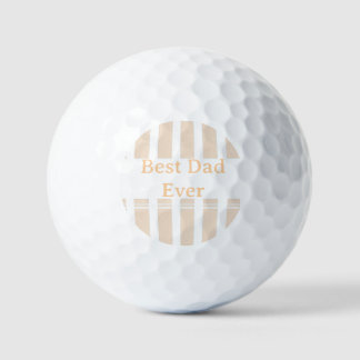 Balles De Golf Élégant 'Meilleur Papa' Personnalisé à Rayures