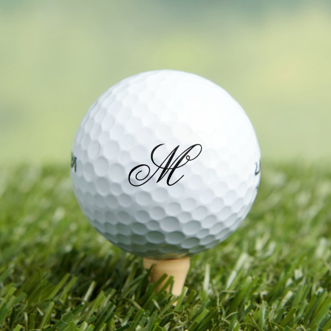 Balles De Golf Élégant Monogramme initial (T-shirt Insitu)
