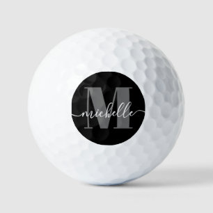 Balles De Golf Élégant Monogramme Personnalisé Monogramme Boules