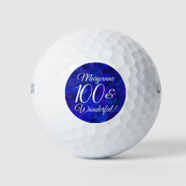 Balles De Golf Elégant Royal Blue 100 et merveilleux anniversaire