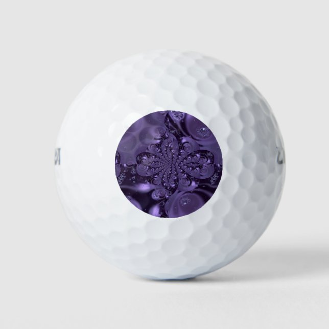 Balles De Golf Élégante étincelle Royale Purple Liquide (Devant)