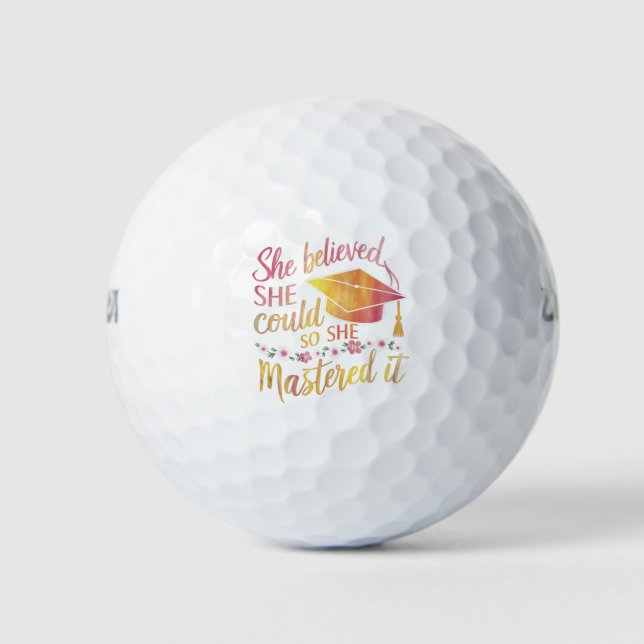 Balles De Golf Elle Croyait Qu'Elle Pouvait Le Maîtriser. (Devant)