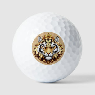 Balles De Golf Emblème de crête de tigre doré