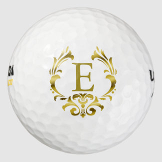 Balles De Golf Emblème de monogramme d'huile d'or