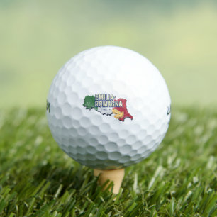 Balles De Golf Émilie Romagne Drapeau Italie Retro Carte Région V