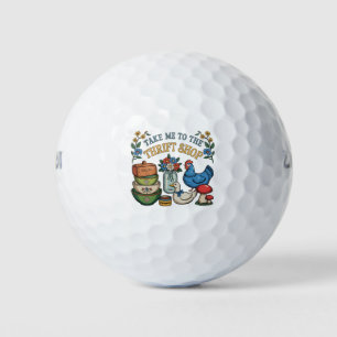 Balles De Golf Emmenez-moi à la boutique de seconde main Rétro Vi