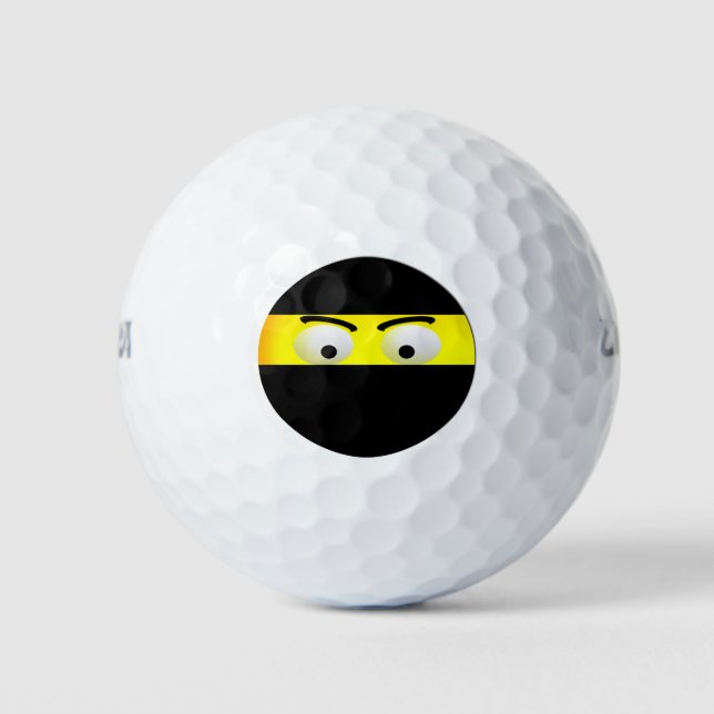 Balles De Golf Emoji Ninja (Devant)
