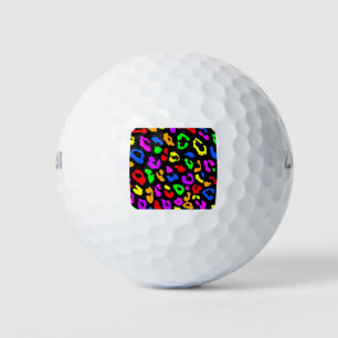 Balles De Golf Empreinte de léopard Rainbow