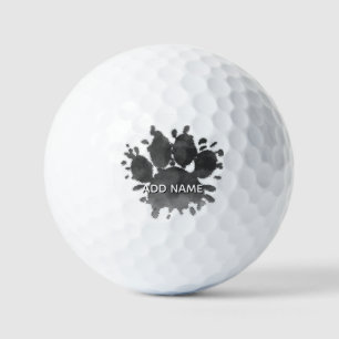 Balles De Golf Empreinte de patte de chien Aquarelle Patte de can