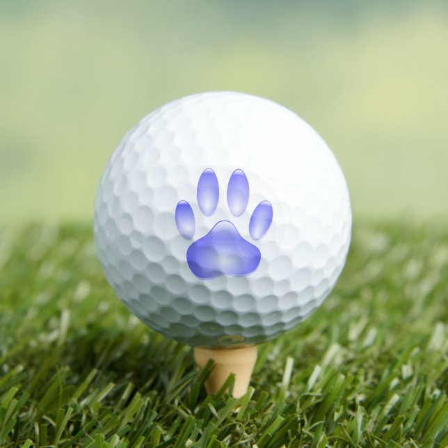 Balles De Golf Empreinte de patte de chien de verre (T-shirt Insitu)