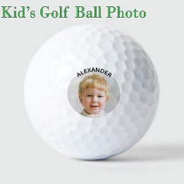 Balles De Golf Enfants Photo Monogramme Modèle Anniversaire