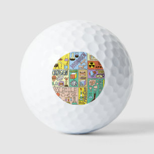 Balles De Golf Ensemble d'illustrations Vintages de la chimie