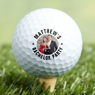 Balles De Golf Enterrement de vie de garçon avec photo personnali