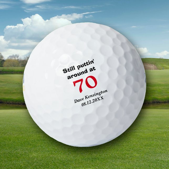 Balles De Golf Environ 70 Anniversaires Personnalisés (Créateur téléchargé)