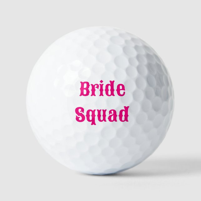 Balles De Golf Équipe de mariée Enterrement de vie de jeune fille (Recto)