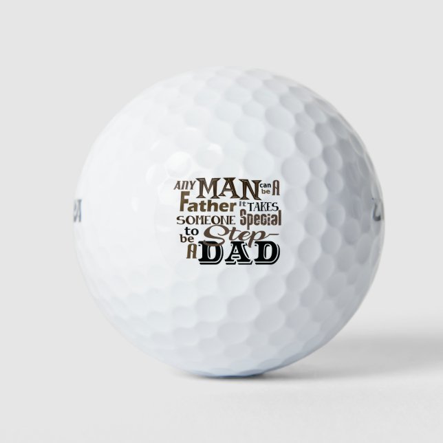 Balles De Golf Étape Papa Meilleur Père (Devant)