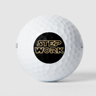 Balles De Golf Étape Parodie de travail - Récupération Sobriété é