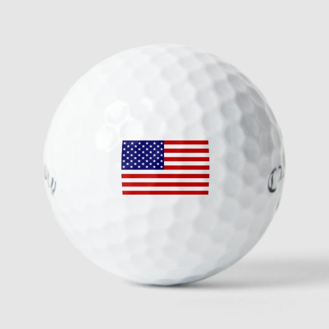 Balles De Golf États-Unis Drapeau css gbcnt (Recto)