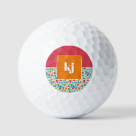 Balles De Golf Été amusant Monogramme élégant