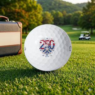 Balles De Golf Étoiles argentées patriotiques Rouge Blanc Bleu Am