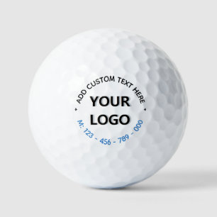 Balles de golf exemple avec tampon de texte de log
