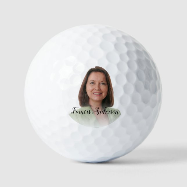 Balles De Golf Extraordinaire Golfer Monogram Élégante photo Boul (Recto)