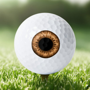 Balles De Golf Eyeball brun iris oeil drôle farce blague nouveaut