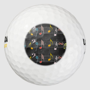 Balles De Golf Fab Music Notes sur Black