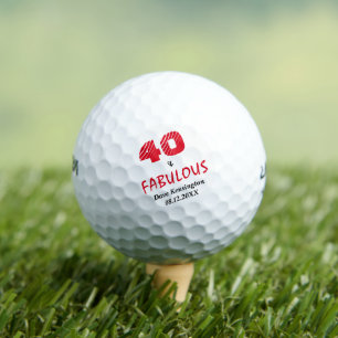 Balles De Golf Fabuleux Quarante Anniversaire Personnalisé