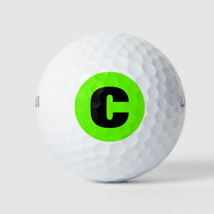 Balles De Golf Facile De Trouver Des Golfeurs Vert Lumineux Monog