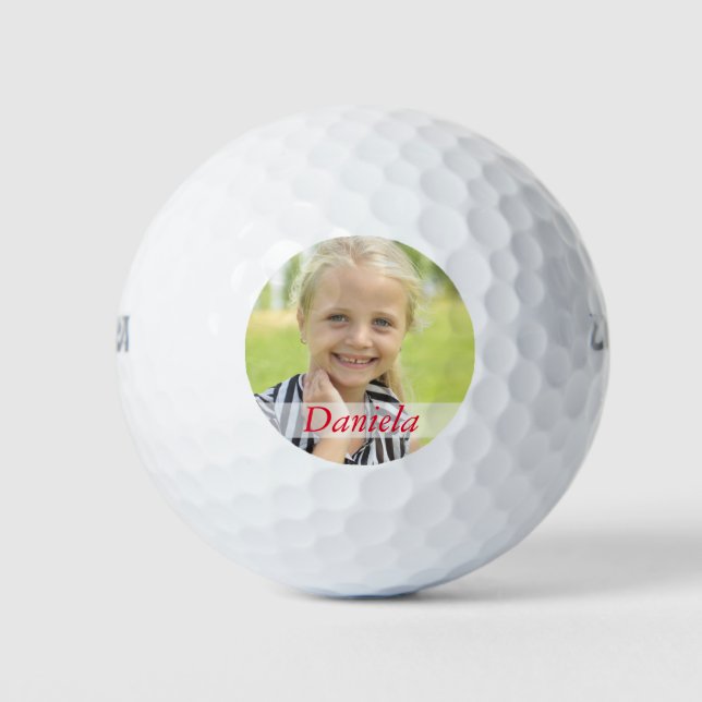 Balles De Golf façonnent toi-même avec ta photo et ton nom (Devant)