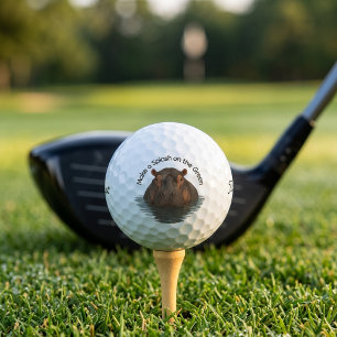 Balles De Golf Faire des éclaboussures sur l'Hippopotame Vert