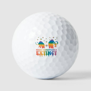 Balles De Golf Faire disparaître l'homophobie - Rainbow Elephant 