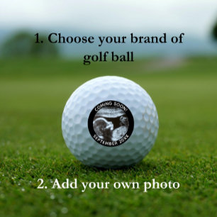 Balles De Golf Faire-part de grossesse Sonogramme de révélation d